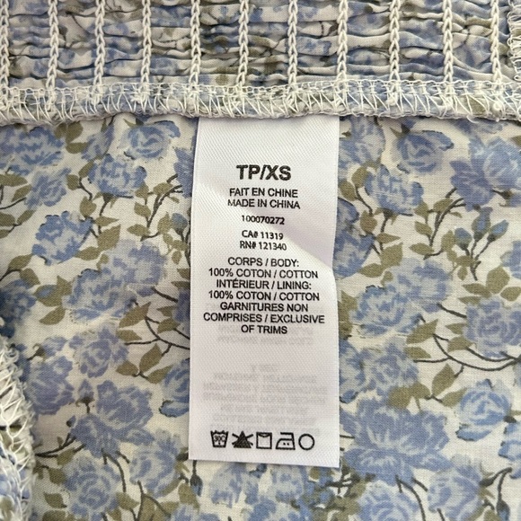 Garage Blue Floral April Poplin Bustier Corset Tank - Picture 8 of 9